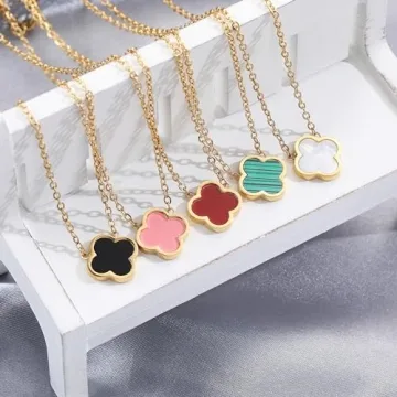 Stunning 18K Gold Plated Clover Necklace for Women