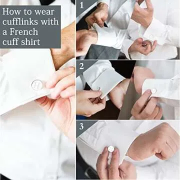 LOYALLOOK Classic Engraved Initial Cufflinks and Tie Clip