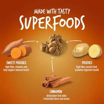 Fruitables Baked Dog Treats – Sweet Potato Treats for Dogs – Healthy Low Calorie Treats – Free of Wheat, Corn and Soy – Sweet Potato and Pecan – 7 Ounces