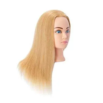 Hairingrid Mannequin Head 20"-22" 100% Human Hair Hairdresser Cosmetology Mannequin Manikin Training...