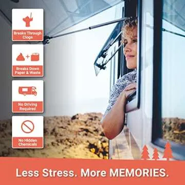 Unique Clear-It RV Black Tank Unclogger Liquid - Breaks Through Pyramid Plugs, Compacted Tanks, and Clogged Pipes (32 oz)