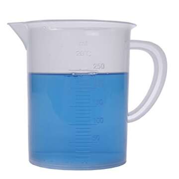 Versatile American Educational Polypropylene 250mL Measuring Jug with Handle (Bundle of 5) - Perfect...