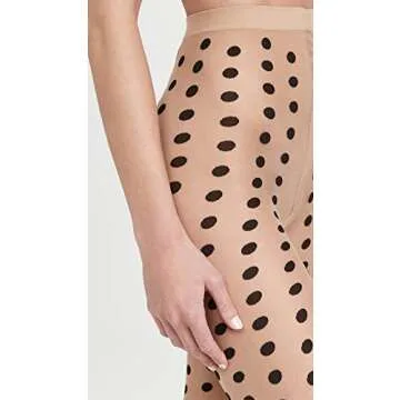 Wolford Women's Elle Tights, Fairly Light/Black, S