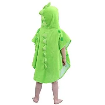 Cute Dinosaur Hooded Bath Towels for Kids 1-6 Years
