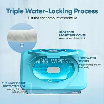 PUPMATE Pet Wipes for Dogs & Cats, Extra Moist & Thick Grooming Puppy Wipes with 100 Fresh Counts, Aloe Vera/Nature