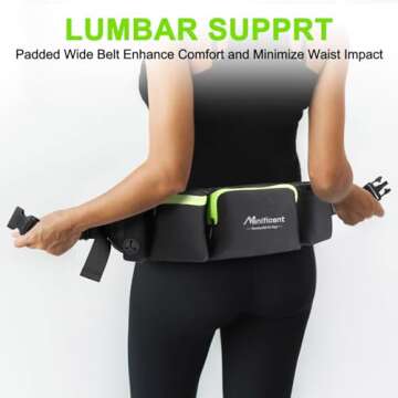 Manificent Hands-Free Leash for Medium Large Dogs - Wide Padded Waist Leash with Bungee Cord, Reflec...