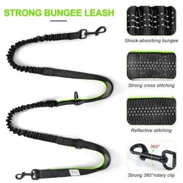 Hands-Free Dog Leash with Reflective Stitching