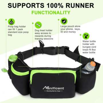 Hands-Free Dog Leash with Reflective Stitching