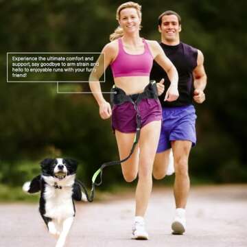 Hands-Free Dog Leash with Reflective Stitching