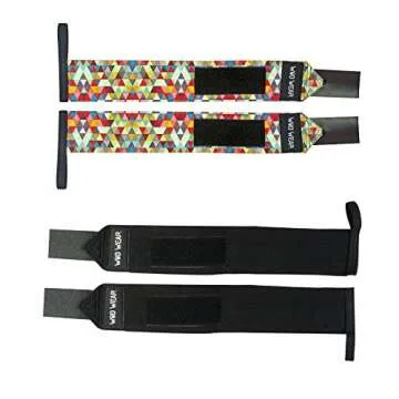 WOD Wear Elastic Wrist Wraps for Powerlifting, Strength Training, Bodybuilding, Cross Training, Olym...