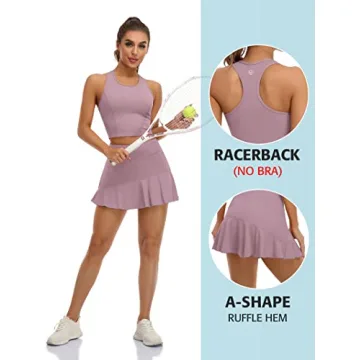 ATTRACO Women's Tennis Skirt Set with Inner Shorts and Pockets