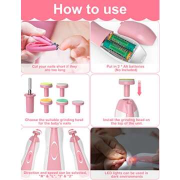 OTTOLIVES 24-Piece Baby Grooming Kit with Electric Trimmer