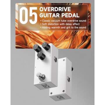 Donner EMBARK 05 Overdrive Guitar Pedal, DIY Shell, Electric Guitar, Tube Screamer, Analog Guitar Ef...