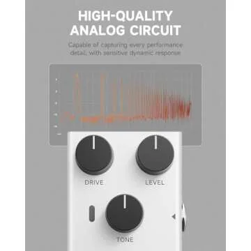 Donner EMBARK 05 Overdrive Guitar Pedal, DIY Shell, Electric Guitar, Tube Screamer, Analog Guitar Effect Pedal, True Bypass