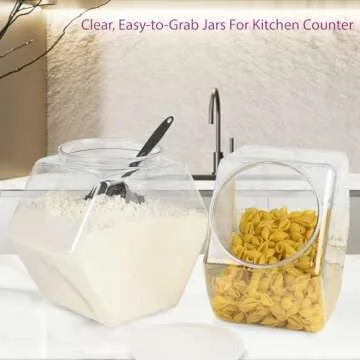 DilaBee 2-Pack Plastic Cookie Jars for Treats & More