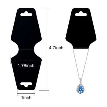 MIAHART 250 Pcs Necklace Display Cards Blank Necklace Card Holder Tags Jewelry Display Hanging Cards...