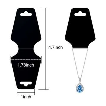 MIAHART 250 Pcs Necklace Display Cards Blank Necklace Card Holder Tags Jewelry Display Hanging Cards...