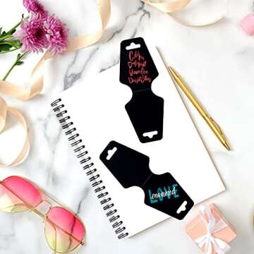 MIAHART 250 Pcs Necklace Display Cards Blank Necklace Card Holder Tags Jewelry Display Hanging Cards for Jewelry Necklaces Bracelets keychain Hang Tags