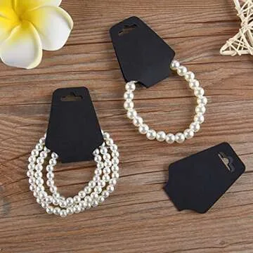 MIAHART 250 Pcs Necklace Display Cards Blank Necklace Card Holder Tags Jewelry Display Hanging Cards for Jewelry Necklaces Bracelets keychain Hang Tags