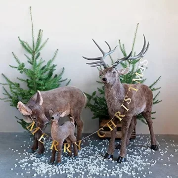 Creative Co-Op 55" L Merry Christmas, Brass Finish Metal Garlands, Multi