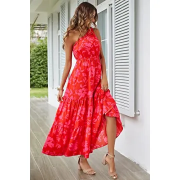 PRETTYGARDEN Women's Summer Floral Maxi Dress for Weddings