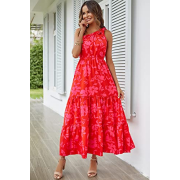 PRETTYGARDEN Women's Summer Floral Maxi Dress for Weddings