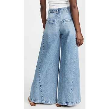 Free People Equinox Denim Trouser in Open Sky Blue
