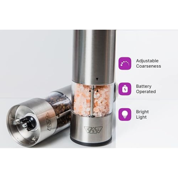 KSL Electric Salt and Pepper Grinder Set - Battery Operated