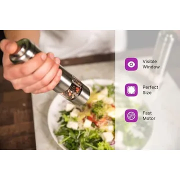 KSL Electric Salt and Pepper Grinder Set - Battery Operated