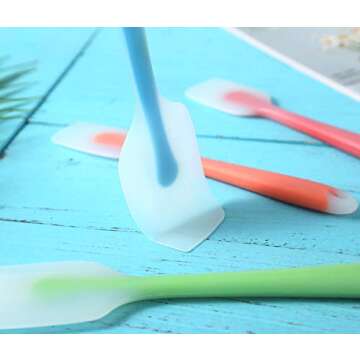 HiramWare Silicone Spatula Set of 4 - Heat Resistant Flexible Spatula 450F with Stainless Steel Core...