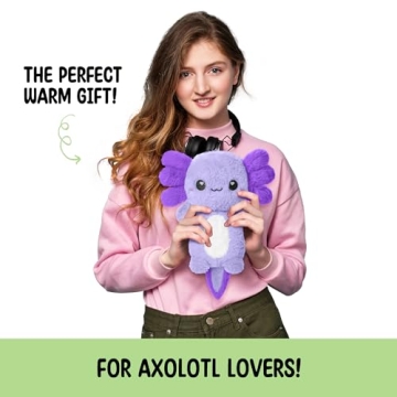 Purple Axolotl Microwavable Heating Plush for Everyone