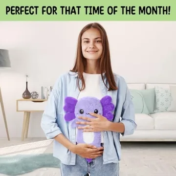 Purple Axolotl Microwavable Heating Plush for Everyone