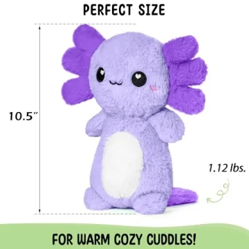 Purple Axolotl Microwavable Heating Plush for Everyone