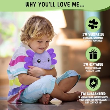 Purple Axolotl Microwavable Heating Plush for Everyone