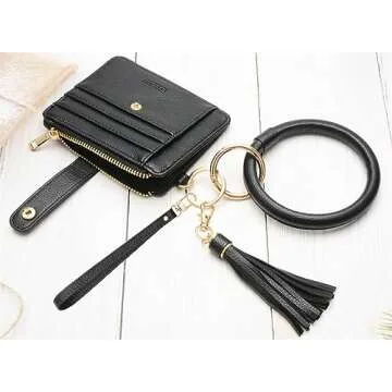 Stylish COOLANS Wristlet & Keychain Card Holder for Women
