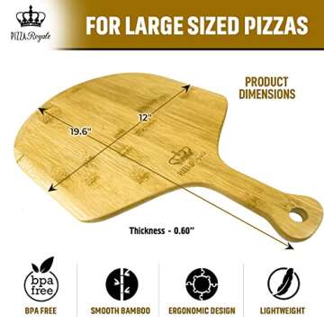 Premium Bamboo Pizza Peel - Multi-Purpose Kitchen Tool
