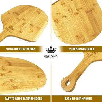Premium Bamboo Pizza Peel - Multi-Purpose Kitchen Tool