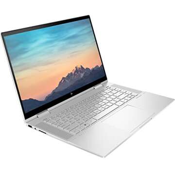 HP Envy x360 2-in-1 Laptop, 15.6" FHD Touchscreen, 12th Gen Intel Core i7-1255U, 32GB RAM, 1TB PCIe SSD, Webcam, Backlit Keyboard, Wi-Fi 6, HDMI, Windows 11 Home, Silver, Stylus Pen Included