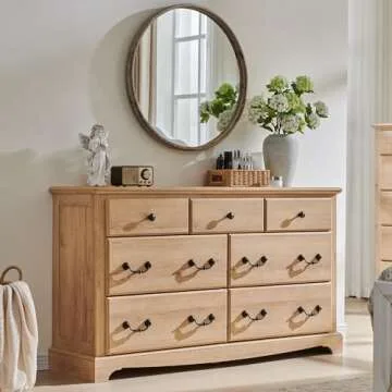 T4TREAM Vintage 7 Drawers Dresser for Home Storage