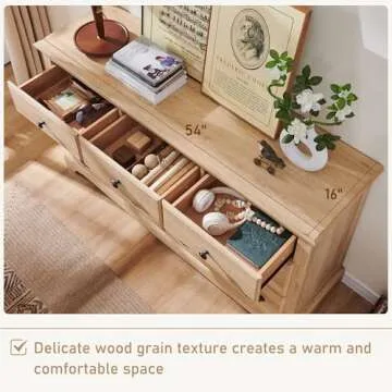 T4TREAM Vintage 7 Drawers Dresser for Home Storage