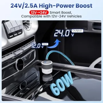 STARGEAR Starlink Mini Car Adapter - 12V to 24V DC Step Up Converter for RV, Boat, and Travel