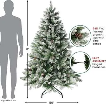 Northlight 6' Flocked Angel Pine Christmas Tree for Holidays