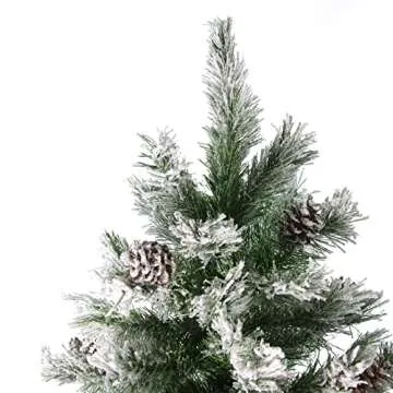 Northlight 6' Flocked Angel Pine Christmas Tree for Holidays