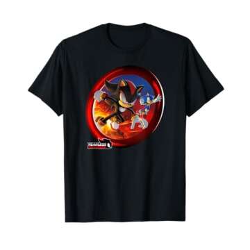 Sonic the Hedgehog Fearless Year of Shadow Key Art T-Shirt - Iconic & Stylish