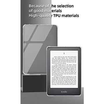 Dteck Clear Back Cover for Kindle Paperwhite (2018, 6" Display, 10th Gen) - Slim Fit, Lightweight Protective Silicone Case
