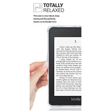 Dteck Clear Back Cover for Kindle Paperwhite (2018, 6" Display, 10th Gen) - Slim Fit, Lightweight Protective Silicone Case