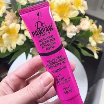 Dr.PAWPAW Hot Pink, Multi-Purpose Natural No Fragrance Balm for Hydrating Lips, Skin, Hair, Cuticles, Nails & Beauty Finishing (25 ml)