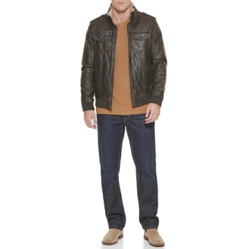 Levi's Faux Leather Aviator Bomber Jacket for Men