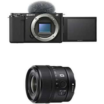 Sony Alpha ZV-E10 Vlog Camera with 15mm Lens