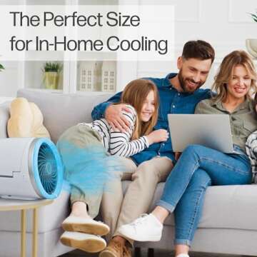 Arctic Air Ice Jet Personal Air Cooler, 3-Speed Room Cooler with Reusable Ice Packs, Portable Cooler...